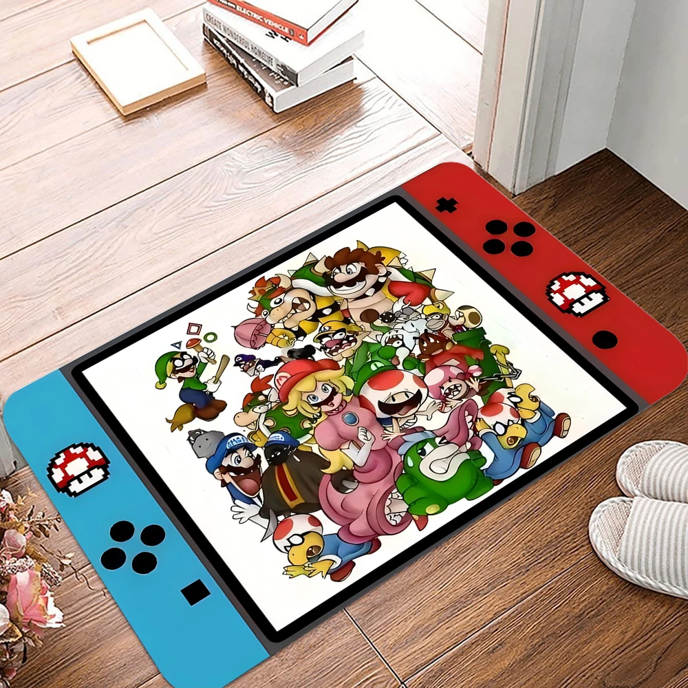 MINISO سوبر ماريو لعبة ممسحة السجاد للمنزل غرفة المعيشة غرفة نوم أريكة ممسحة ديكور المطبخ RUG عدم الانزلاق الكلمة حصيرة