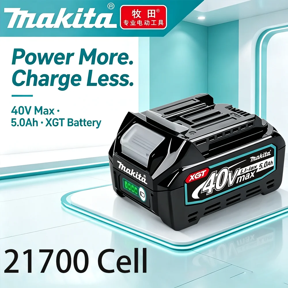 Makita BL4040F 40V 5.0/4.0Ah XGT Li-ion Battery 21700 Cell Sustained High Power Rechargeable Fit All Makita XGT Industrial Tools