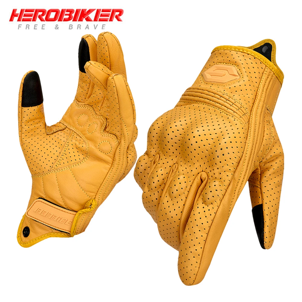 

Мотоциклетные перчатки, дышащие и устойчивые к царапинам кожаные перчатки, защита от падения, защита от столкновений, противоскользящие внедорожные мотоциклетные перчатки