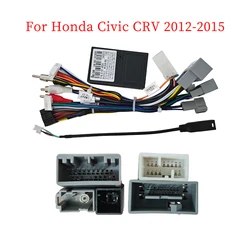 Car Radio Harness Accessories Wire Wiring Adapter Connecter Plug Canbus Android Universal Cable For Honda Civic CRV 2012-2015