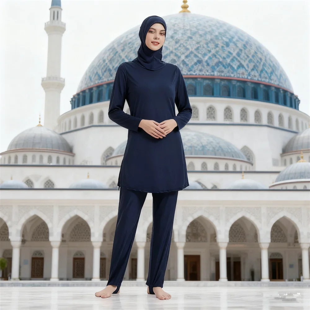 

Burkini Femme Musulmane Full Cover 3 Pieces Set Muslim Swimwear Women Maillot De Bain Hijab Modest Swimsuit Islam Bathing Suit