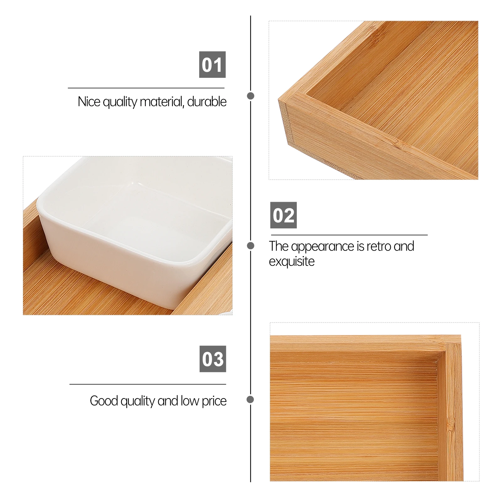 

1 pc Creative Ceramic Fruit Tray Snack Plate Dried Fruit Dish Desktop Storage Box For Dessert Cookie Lightweight Wood