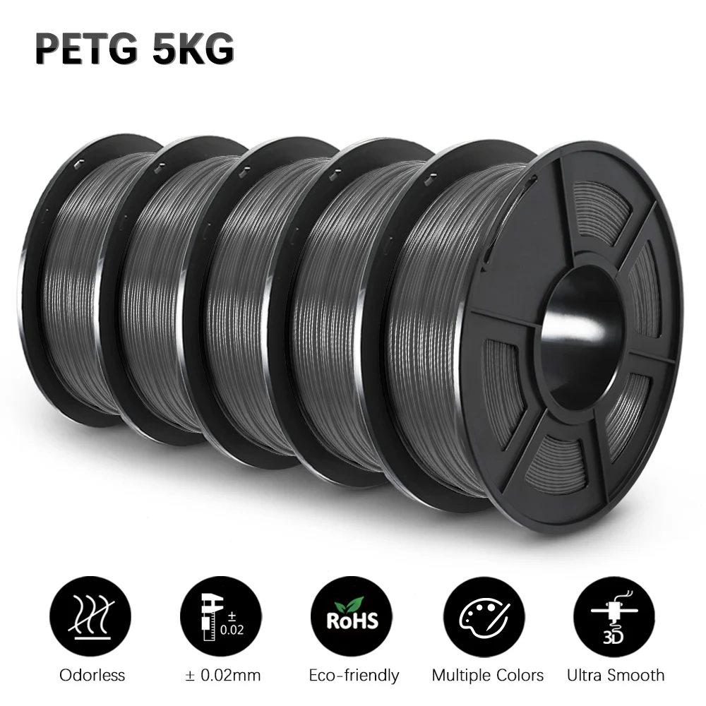 До 3D-нить PETG/EASY ABS/TPU/ASA Filamnet 1,75 мм 5 рулонов 1 кг (TPU 0,5 кг/рулон) Нить для 3D-принтера для 3D-принтера