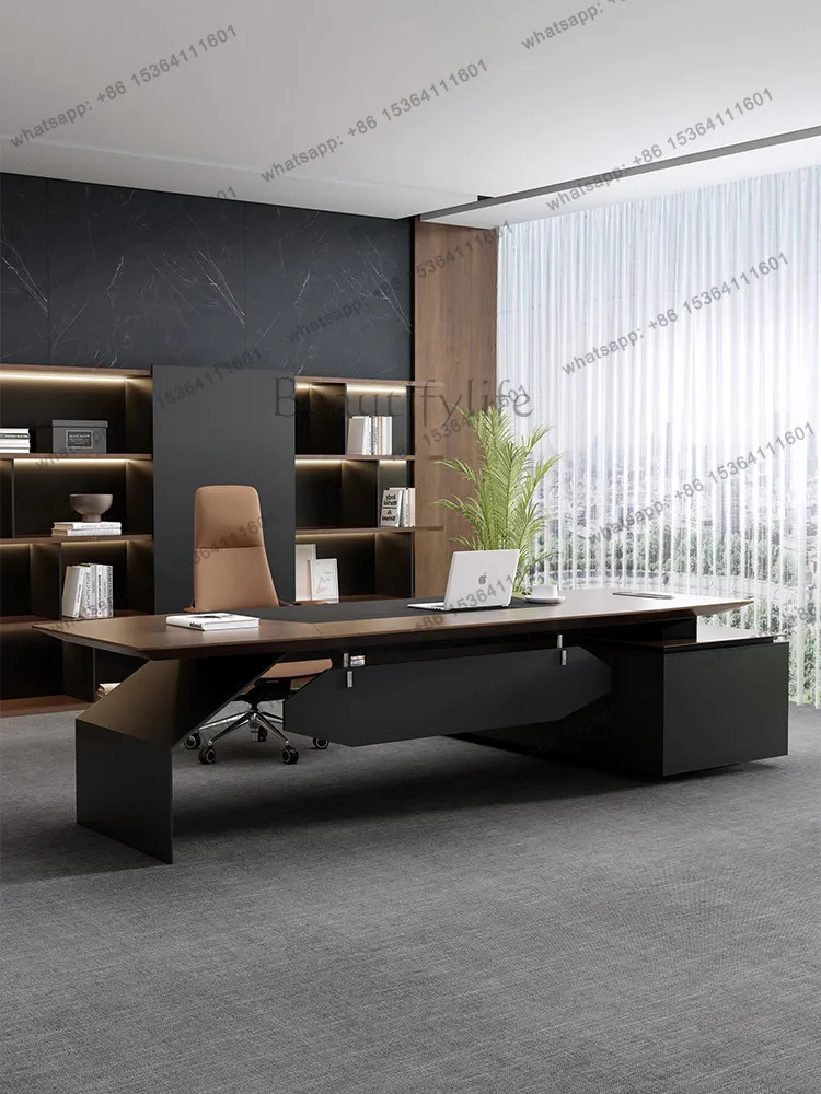 Light luxury, high-end sense, simple modern class desk, high-end atmosphere, president's desk