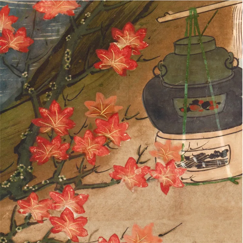 Japanese Ukiyo-e Hot Pot Store Sushi Restaurant Background Wall Paper Retro Cuisine Shop Industrial Decor Mural Wallpaper 3D
