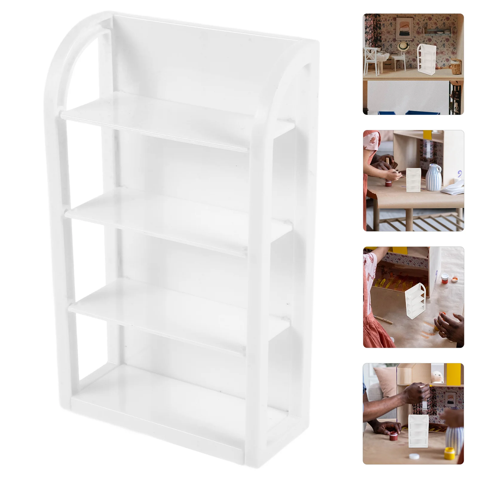 Simulated Shelves Miniature Display House Kit Portable Shelf Furniture for Houses Plastic Miniatures Child Decor