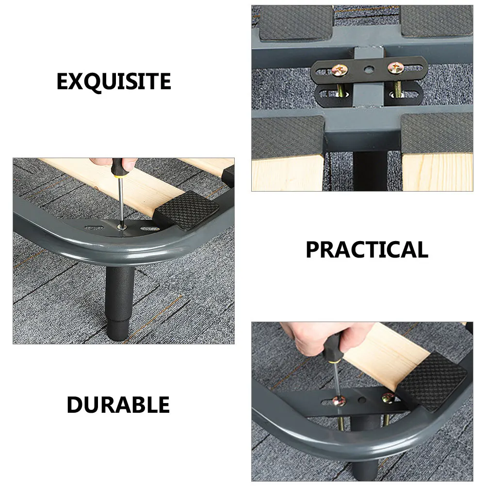 

Bed Sofa Legs Black niture Support Dresser Feet Metal Coffee Table Adjustable Height 150mm Double Hole Installation Punch