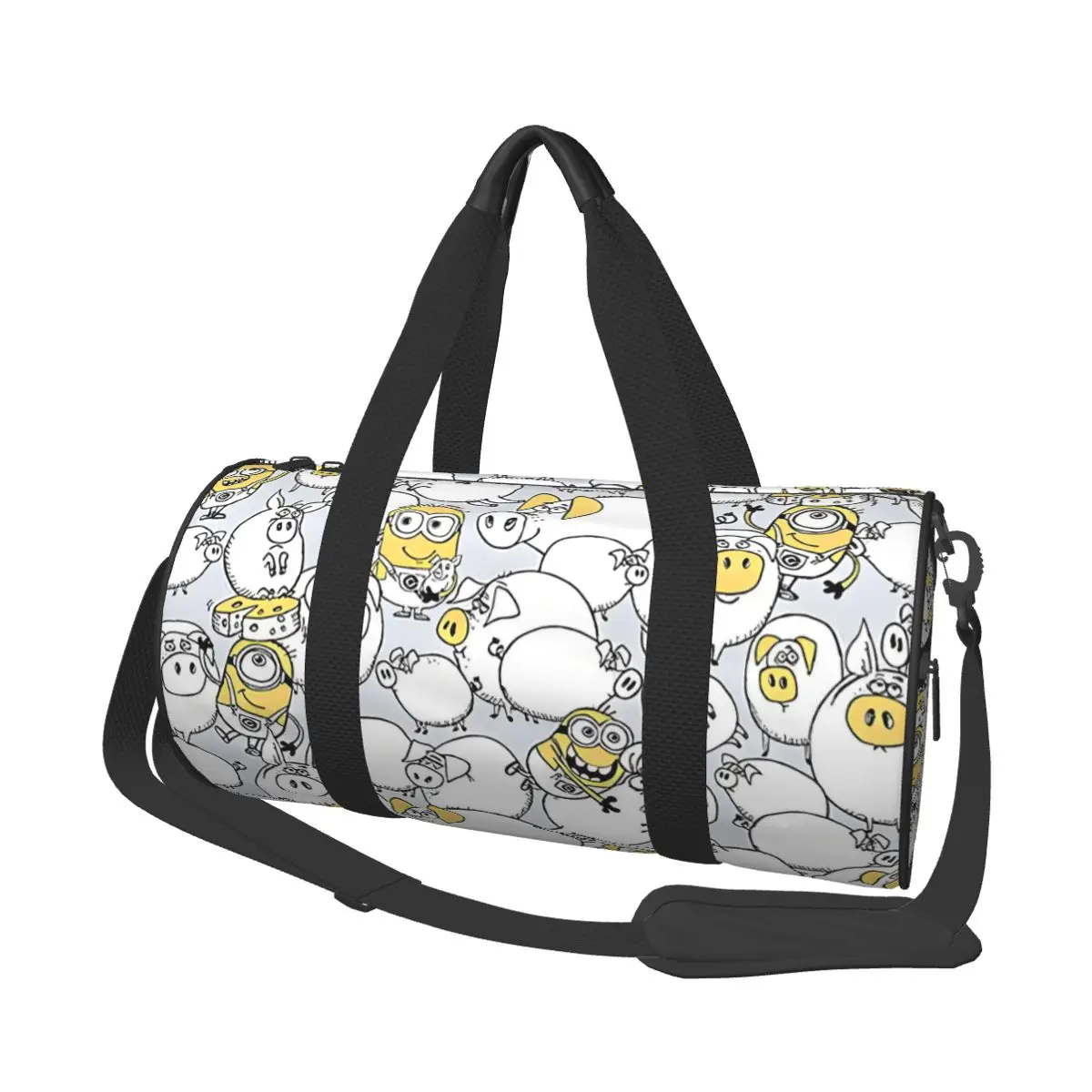 

Custom M-Minions Beach Tote Bag for Women Extra Large Gym Carry On Yellow Capsule-Shaped Travel Shopping Bags