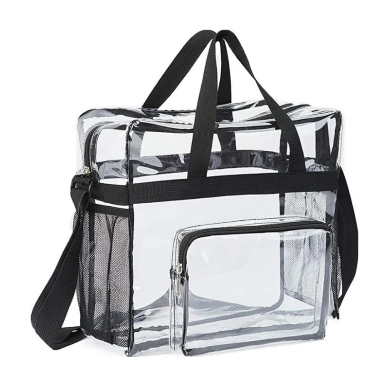 PVC Ladies Handbag Large Capacity Transparent Messenger Bag Beach Waterproof Special Bag Outdoor Shoulder Bag Travel Storage Bag