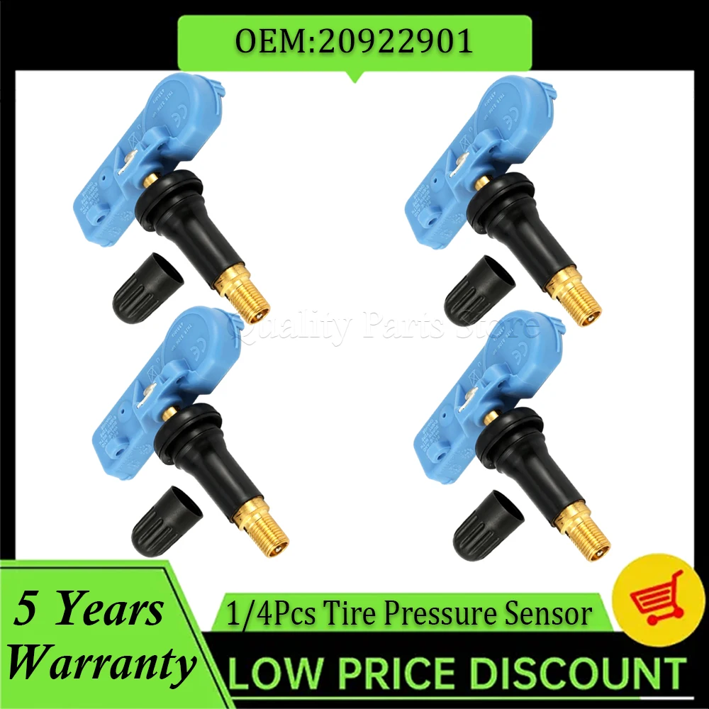 New For Cadillac Escalade Chevrolet Cruze Malibu GMC Opel TPMS 433MHZ Tire Pressure Sensor 1/4Pcs 22853740 20922901 13581561