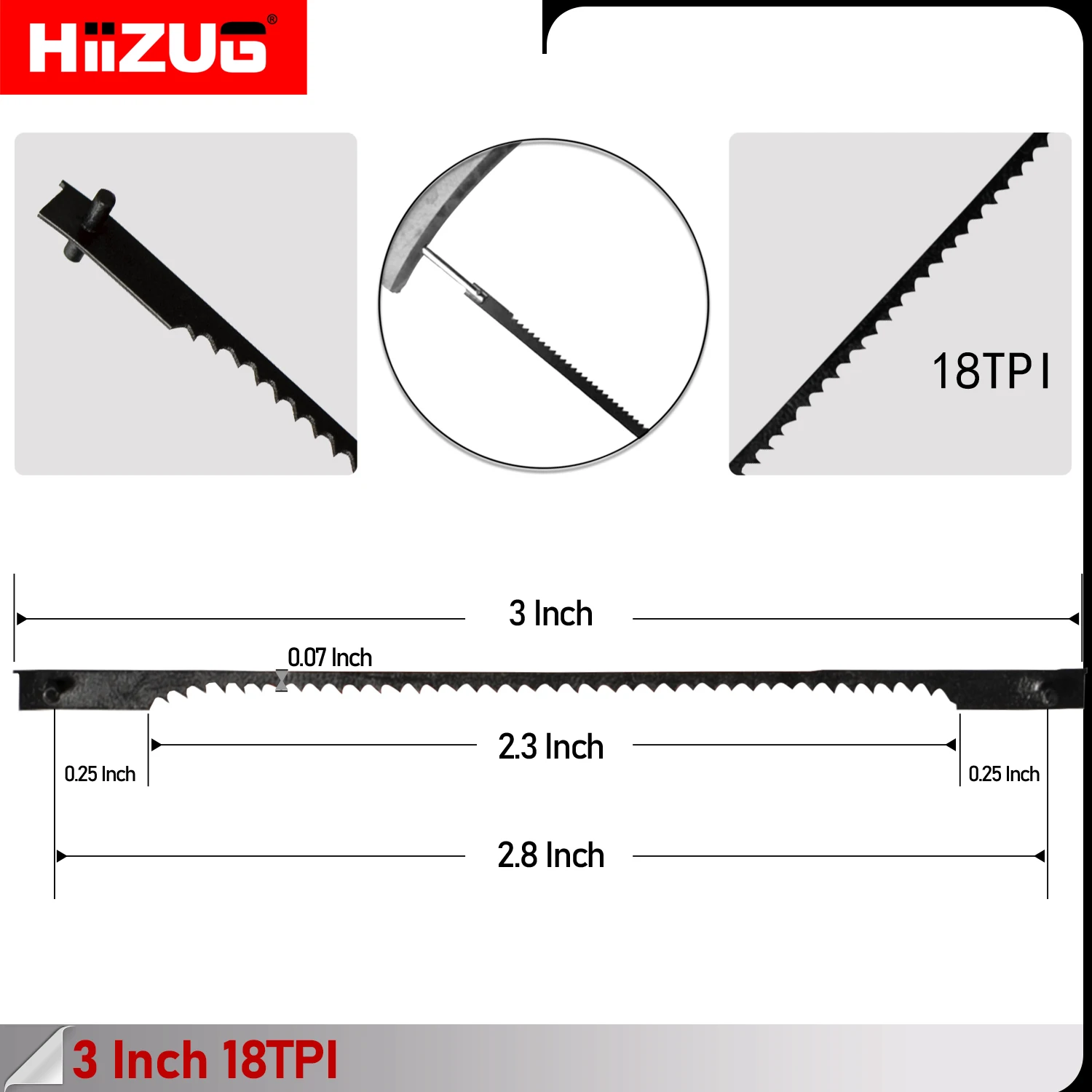 Imagem -03 - Scroll Serras e Jig Serras Scroll Blade Pin End Apto para Moto-jig Dremel 8029 8030 Delta Emco Lux 76 mm 18 Tpi 12 Pack