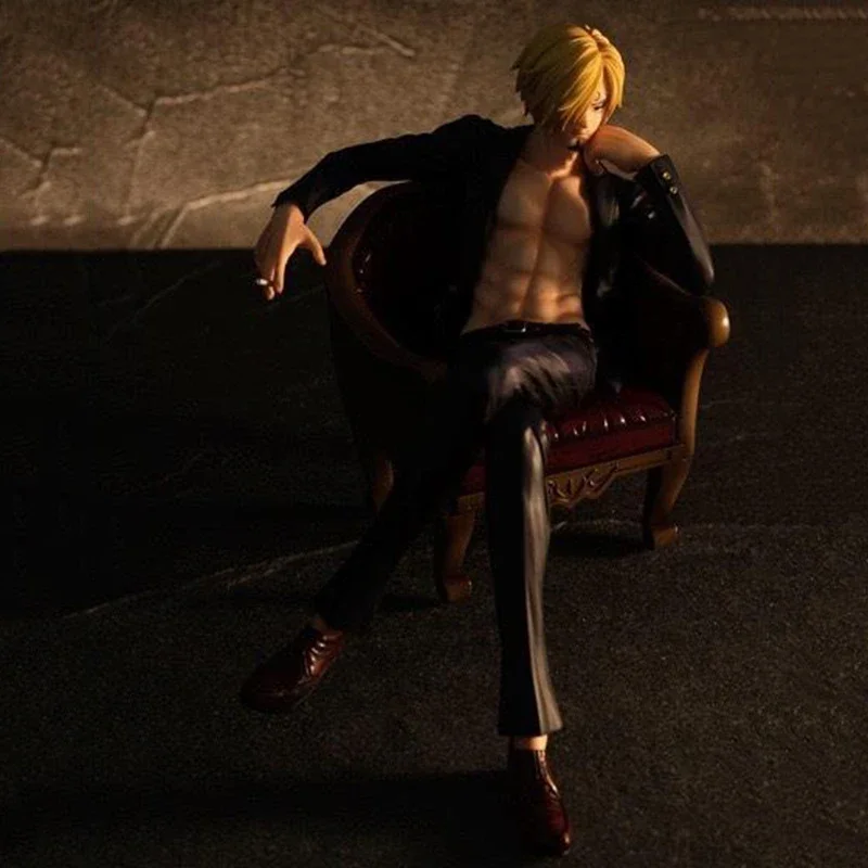 

One Piece Vinsmoke Sanji Action Figure Sitting Position Sofa Collectible Ornaments Model Desk Decor Anime Peripheral Statue Gift