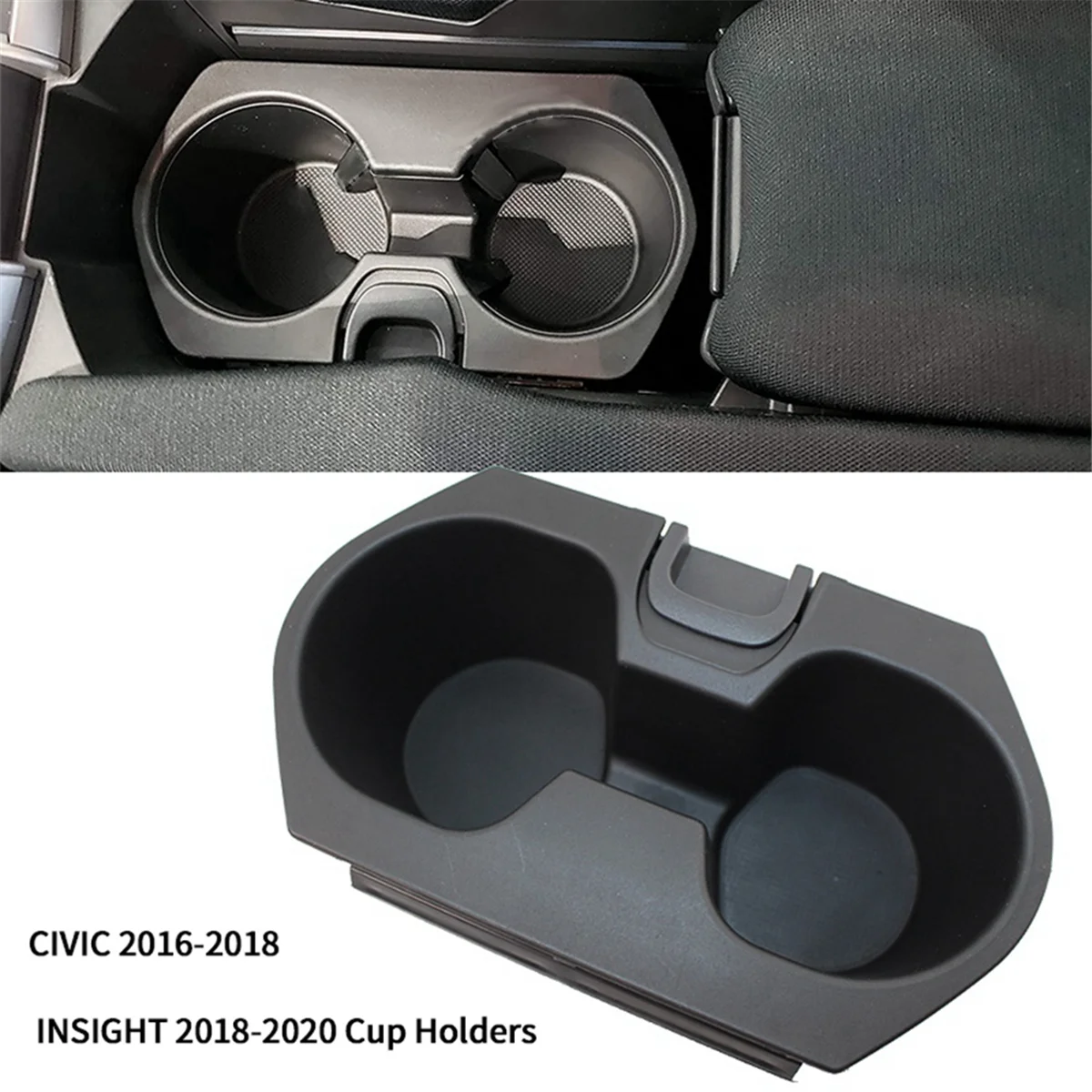 BAAA-83446TBAA01ZA Car Center Console Water Cup Holder for Honda Civic Insight Sedan Drink Holder 83446-TBA-A01ZA