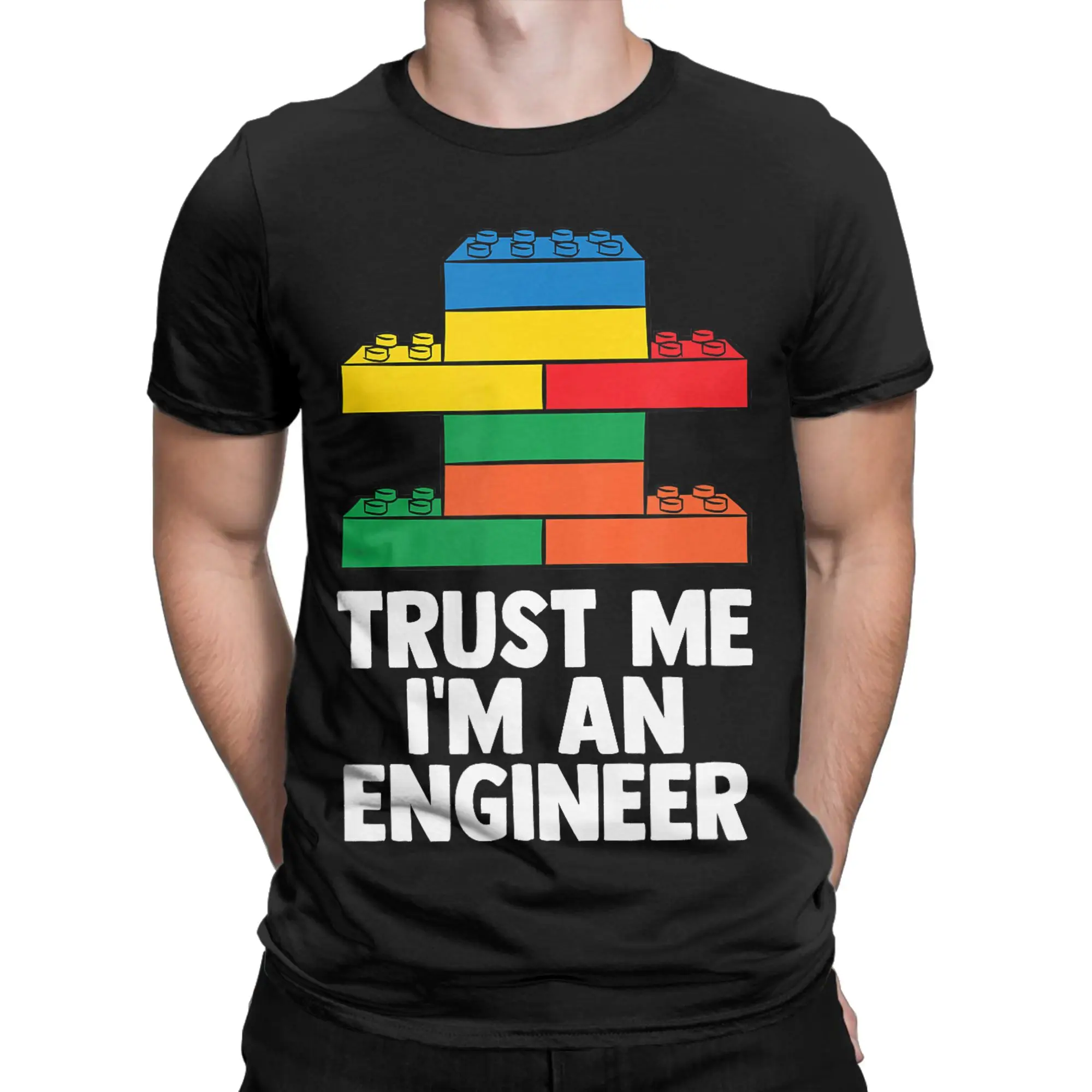 I´m an Engineer Building Blocks Brick Toy Brick Builder T-Shirt For Men Summer  Y2K T Shirts Harajuku Tees Oversized Print Tops