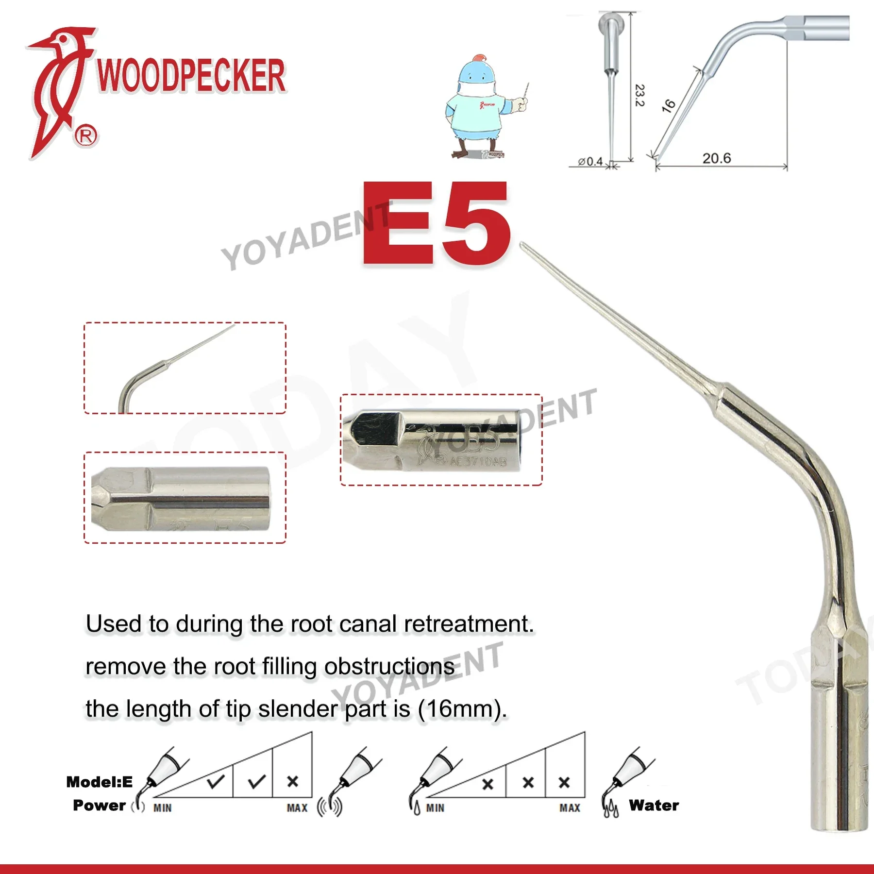 Woodpecker Dental Ultraschall Piezo Scaler Handstück LED HW-5L Skalierung Tipps Fit UDS EMS Ultraschall Scaler Dental Werkzeuge