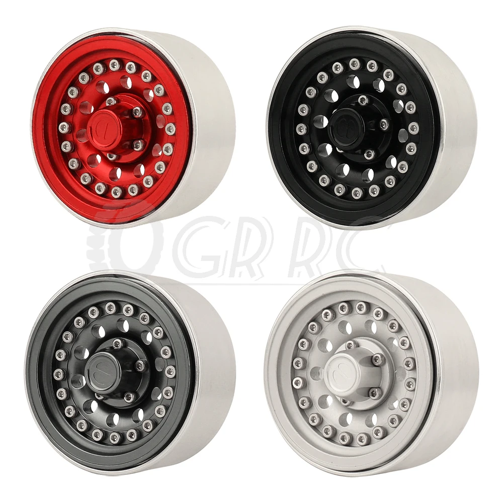 

1/4Pcs 1.9 Inch Beadlock Wheel Hub Rim Rims Aluminum Alloy for TRX4 TRX6 Axial SCX10 III AXI03007 GRT EX86190 1/10 RC Crawler