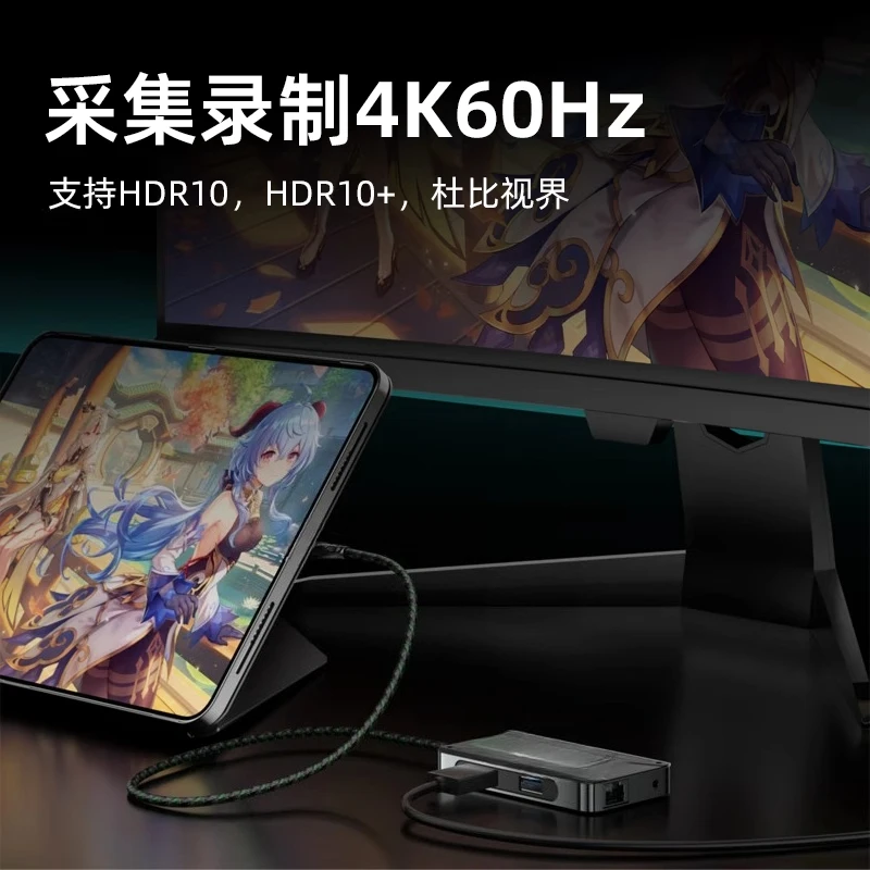 Typ-C Dockingstation DS7 Dockingstation HDMI-Konverter USB-Splitter-Adapter Thunderbolt 3 4