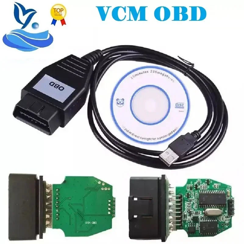 For Ford Vehicles 1996-2010 VCM Obd2 Car Fault Code VCM OBD for Ford OBD2 Code Scanner Focom Car Diagnostic Cable MINI FoCOM