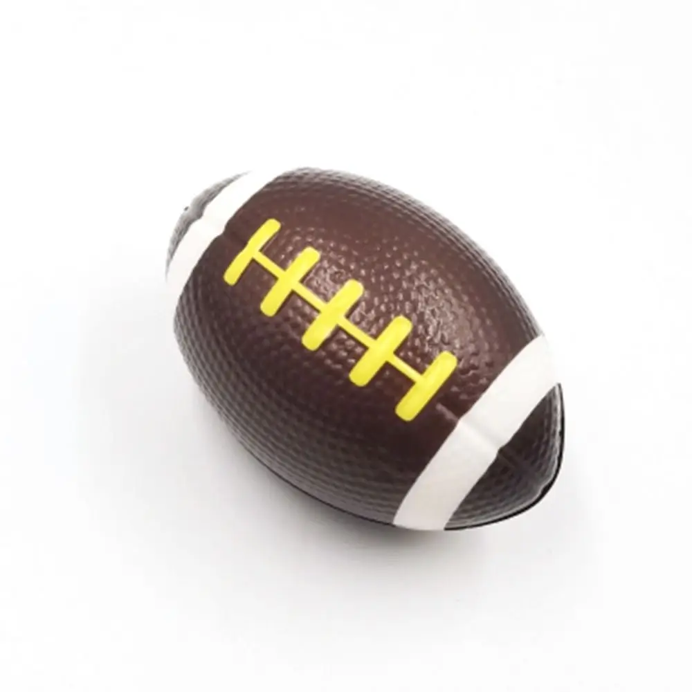 4Pcs Pressure Ball PU Soft American Rugby Mini Brown Fidget Toys Pattern Carving Plaything Sports Rugby Football Adults Kids