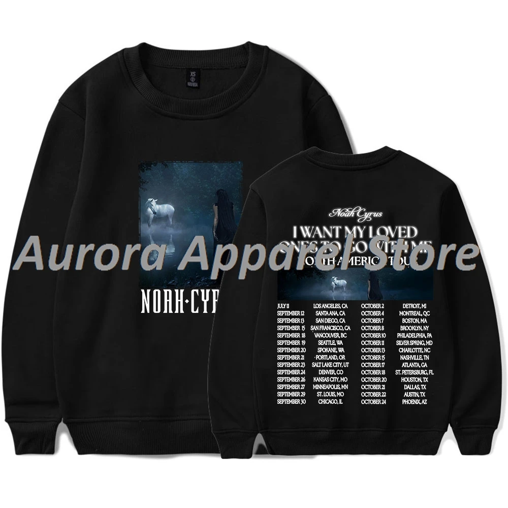 

Noah Cyrus I Want My Loved Ones To Go With Me Merch Толстовки с круглым вырезом для женщин и мужчин Модная футболка с длинным рукавом