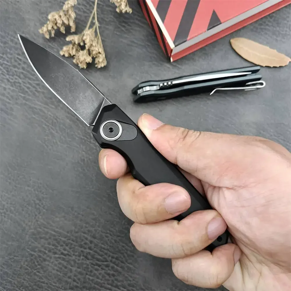 KS 7551 Launch 18 Folding Pocket Knife D2 Steel Blade Aluminum Handle Survival Tactical Knife Self Defense Camping Tools