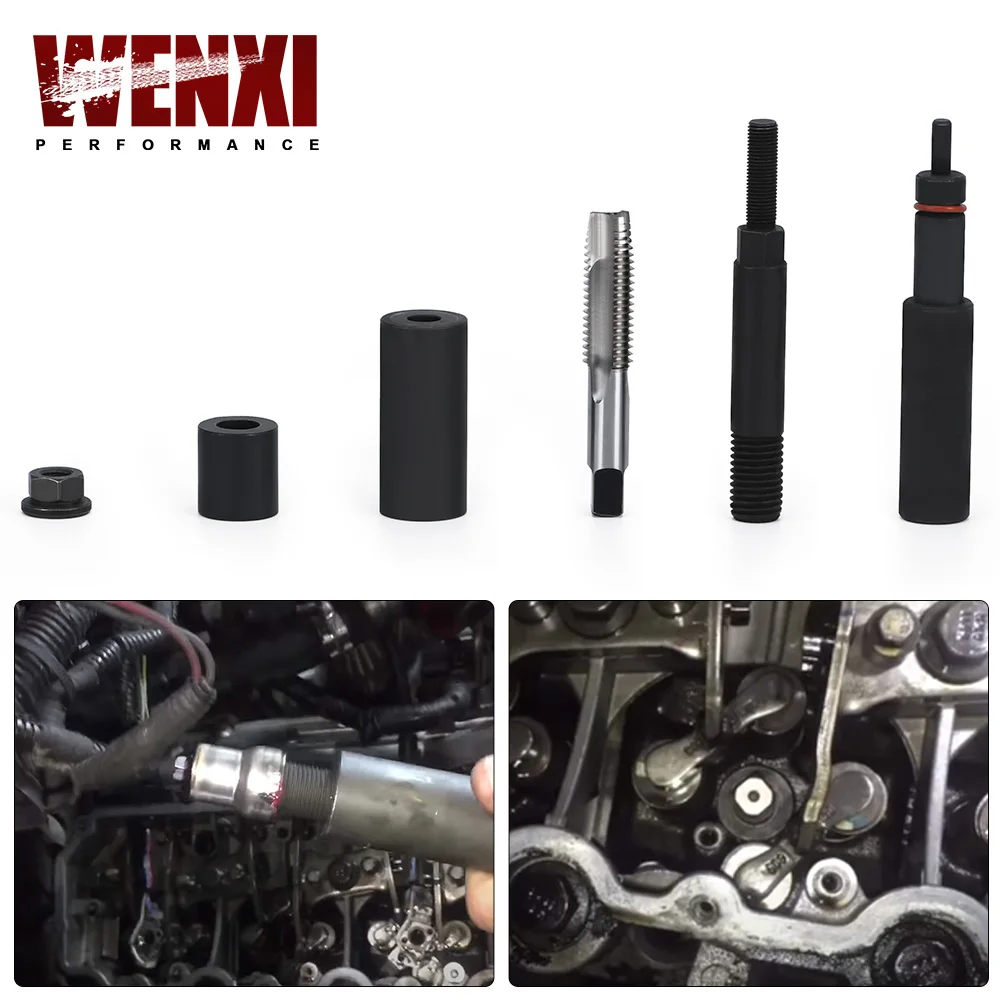 Fuel Injector Sleeve Cup Install and Remove Kits For 03~10 Ford 6.0L/6.4L Powerstroke Diesel Engine Iron Auto Maintenance Tool