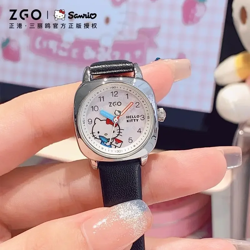 Miniso Hallo Kitty Uhr Frauen Retro mit kleinen Zifferblatt Nische Licht Luxus Teenager Student Quarzuhr neuesten 2024 neu