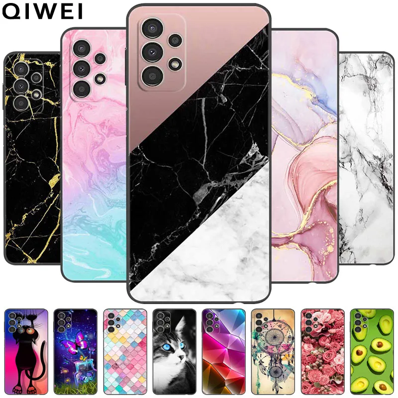 For Samsung Galaxy A13 A137F Case Marble Soft Silicone Luxury Shockproof Cover for GalaxyA13 4G / A23 4G 5G TPU Coque Funda A 13