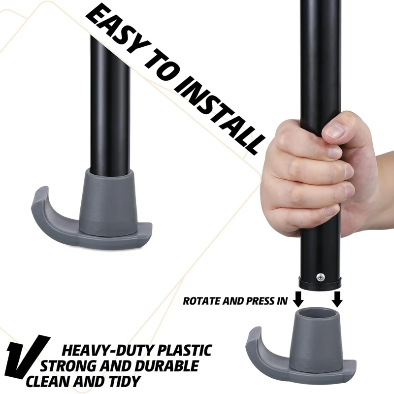 Deslizadores de esquí para Andador de 8 piezas, posavasos de alta resistencia, piezas de plástico para andador, accesorios para deslizamiento de pies