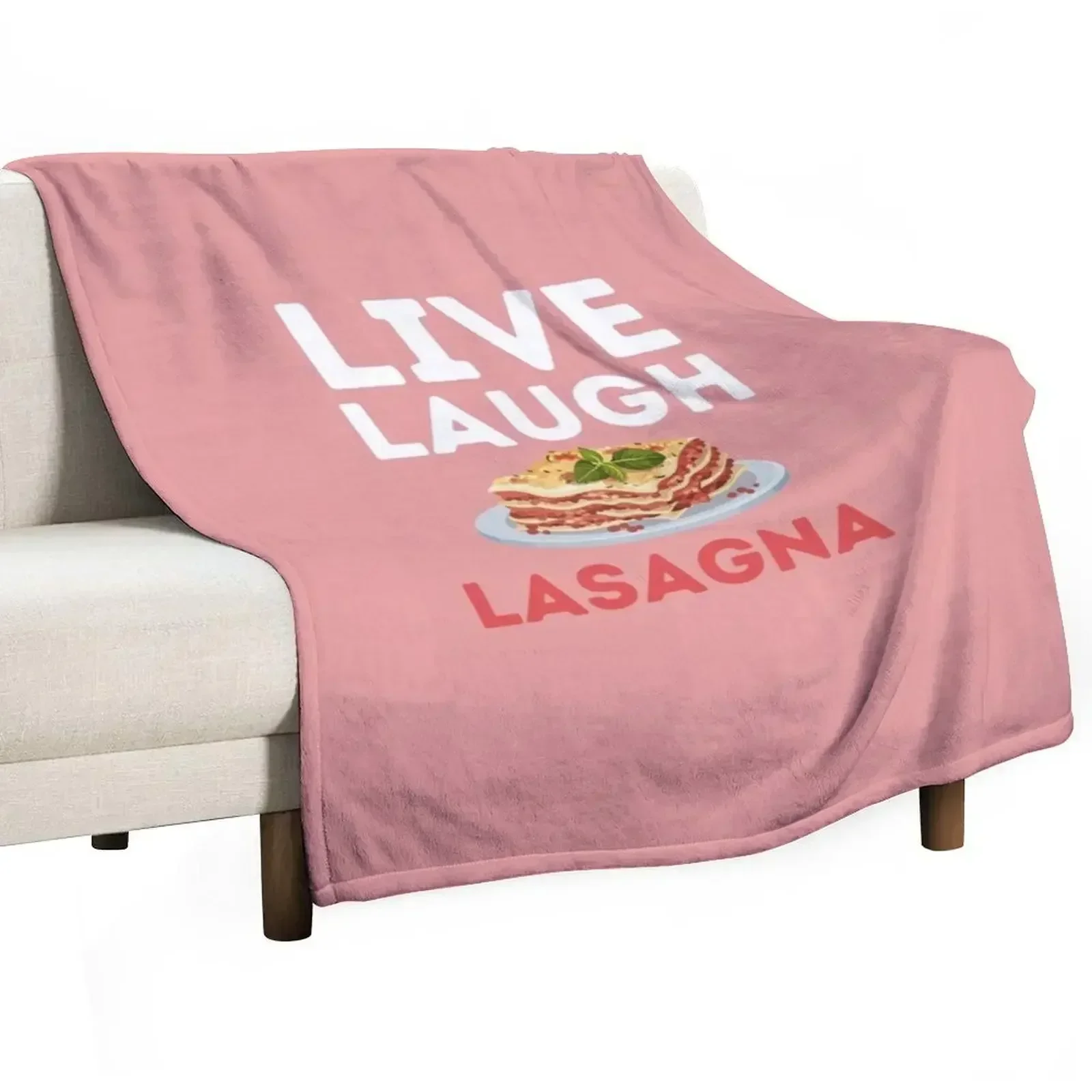 Live Laugh Lasagna - Funny lasagna enthusiast design Throw Blanket Thins Hair halloween Loose Hairy Blankets