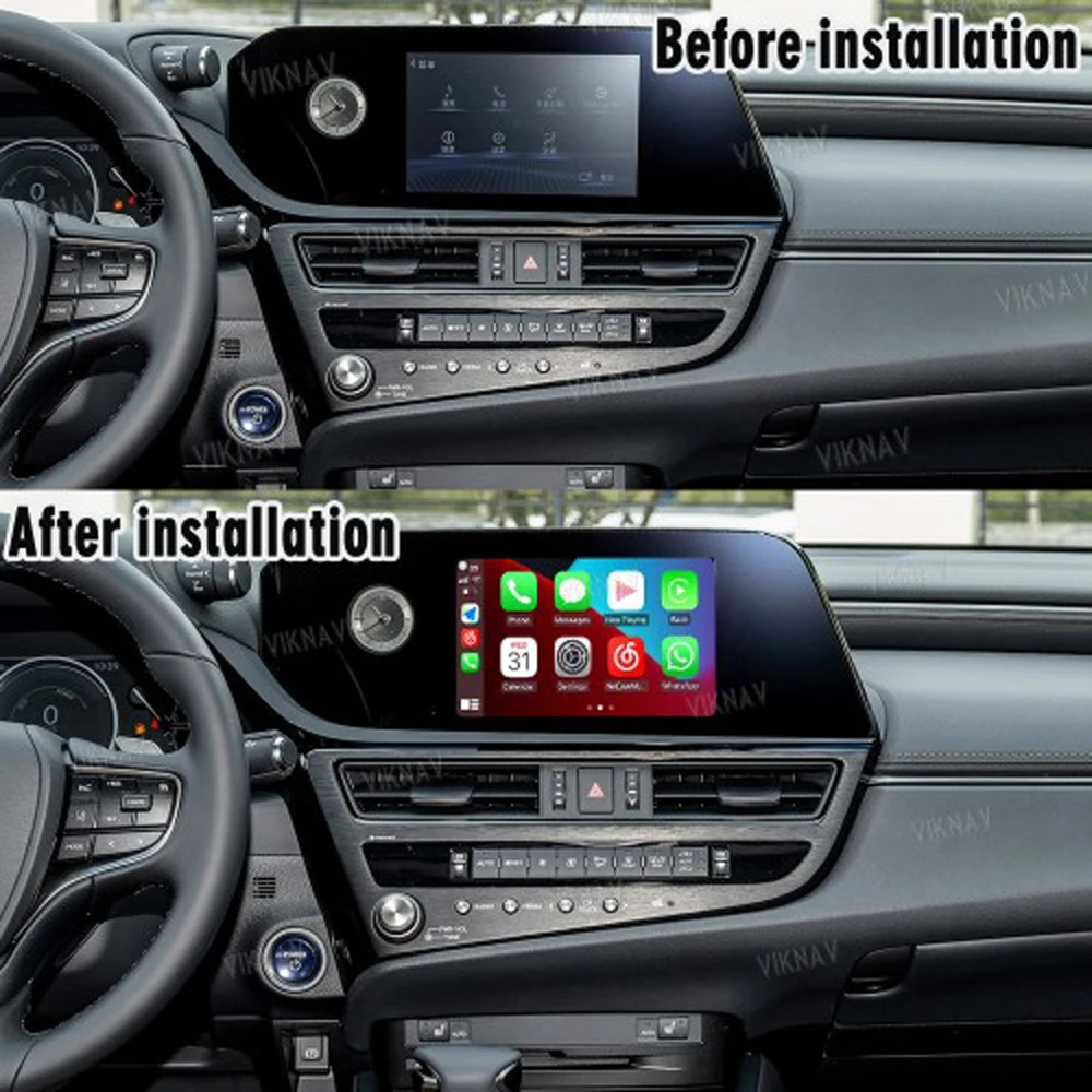 Viknav Linux For Lexus ES 2021-2022 OEM Car Upgrade Decoder Box Interface MuItimedia Wireless Apple CarPlay GPS DVD Android Auto