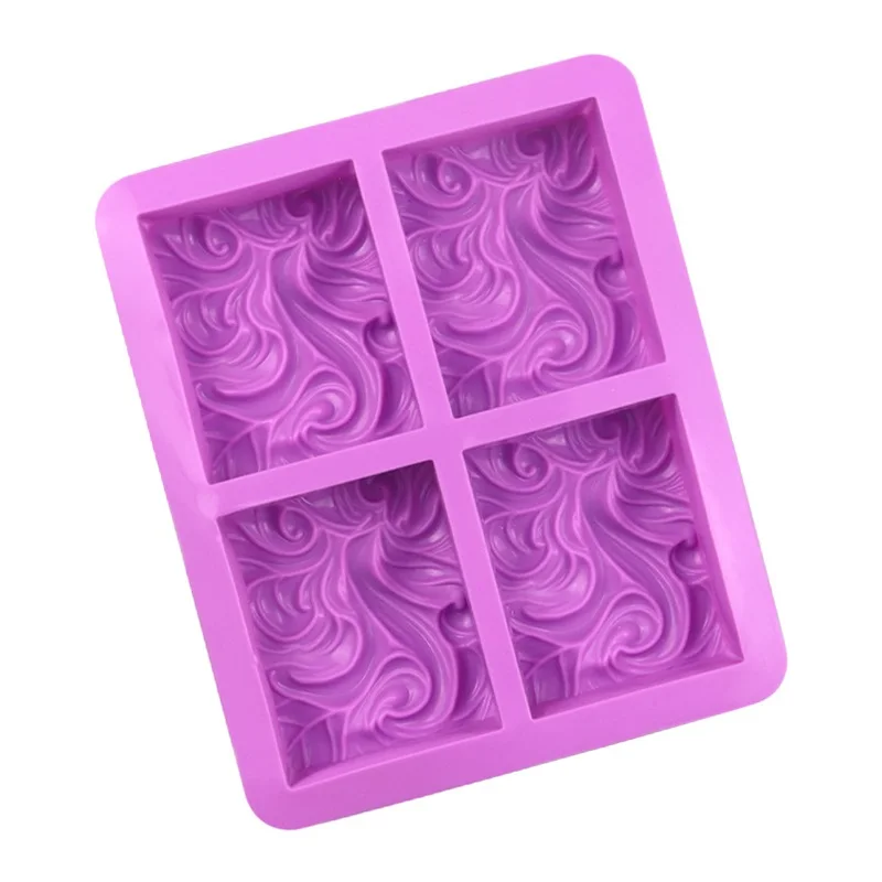 4 consecutive wave silicone handmade soap molds, cake molds, DIY aromatherapy plaster molds, essential oil soap molds