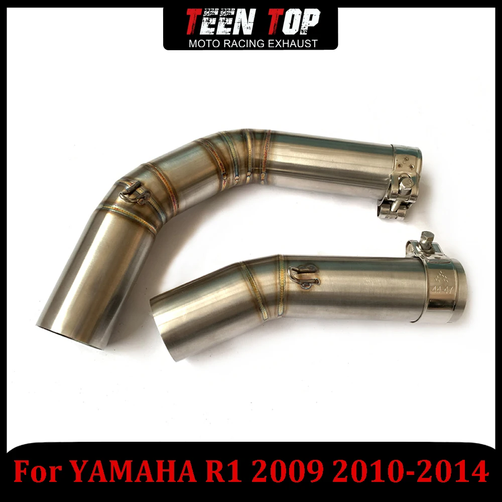 Exhaust Escape Moto Modified Muffler For Yamaha YZF R1 2009-2014 Motorcycle 51mm Middle Link Pipe Slip-on