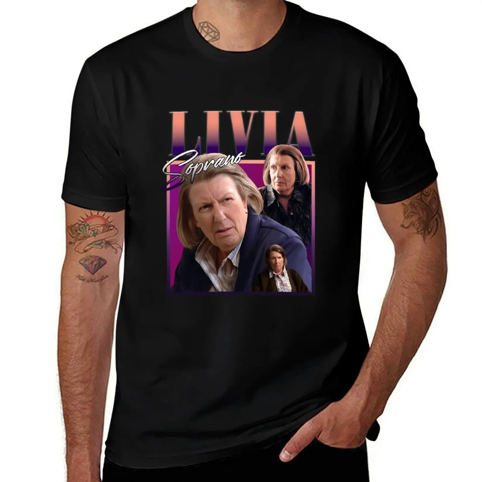 Livia Soprano Homage T-Shirt Work Outdoor T-Shirt for Men