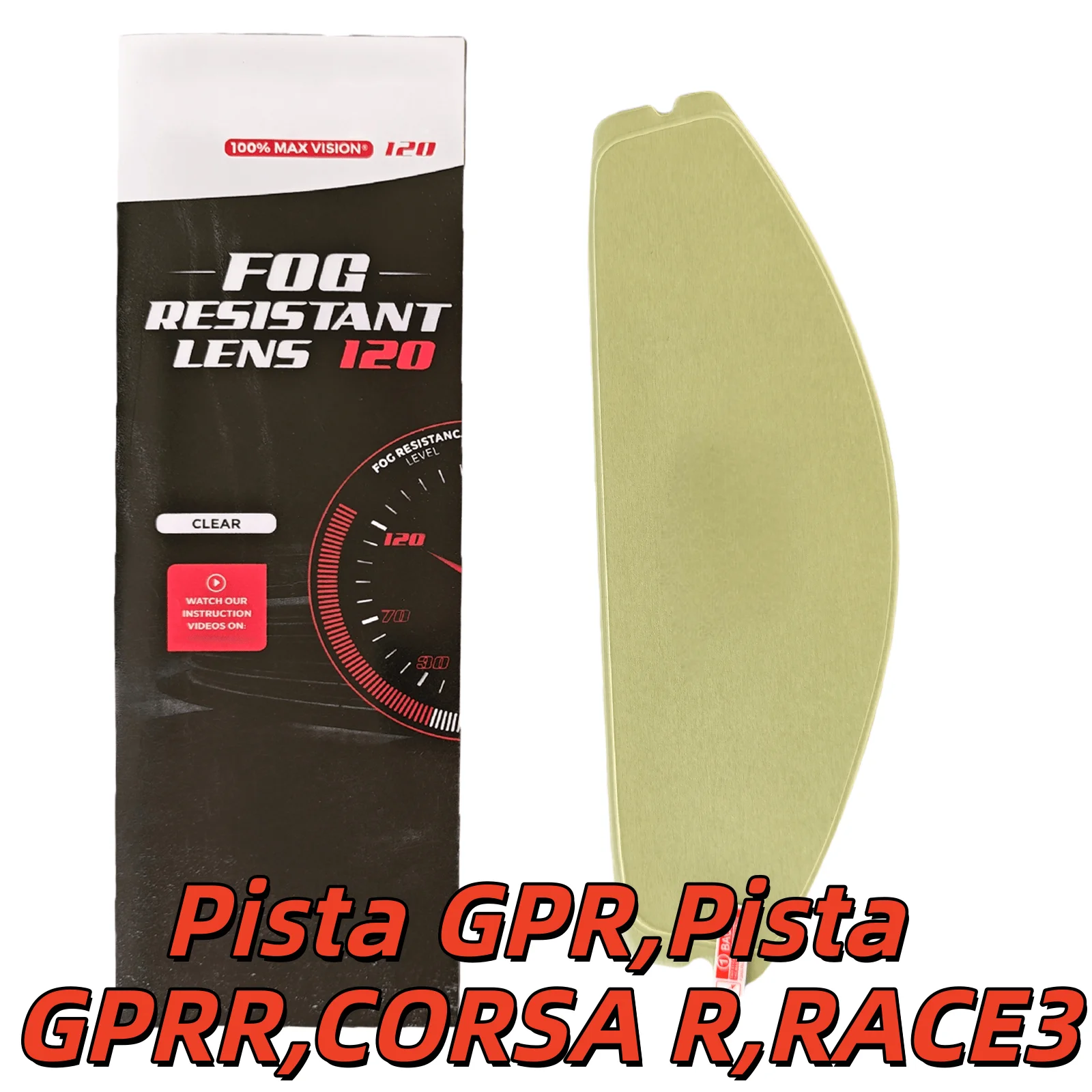 PISTA Anti Fog Film for AGV Pista GPR,Pista GPRR,CORSA R,RACE3 Motorcycle Helmet Visor Anti Fog Insert