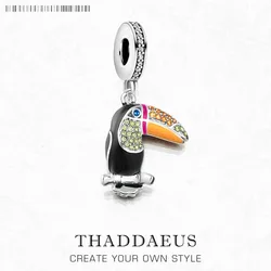 Colourful Touca Charms Pendant European Style Pure 925 Sterling Silver Cute Fashion Jewelry Club for Women & Men