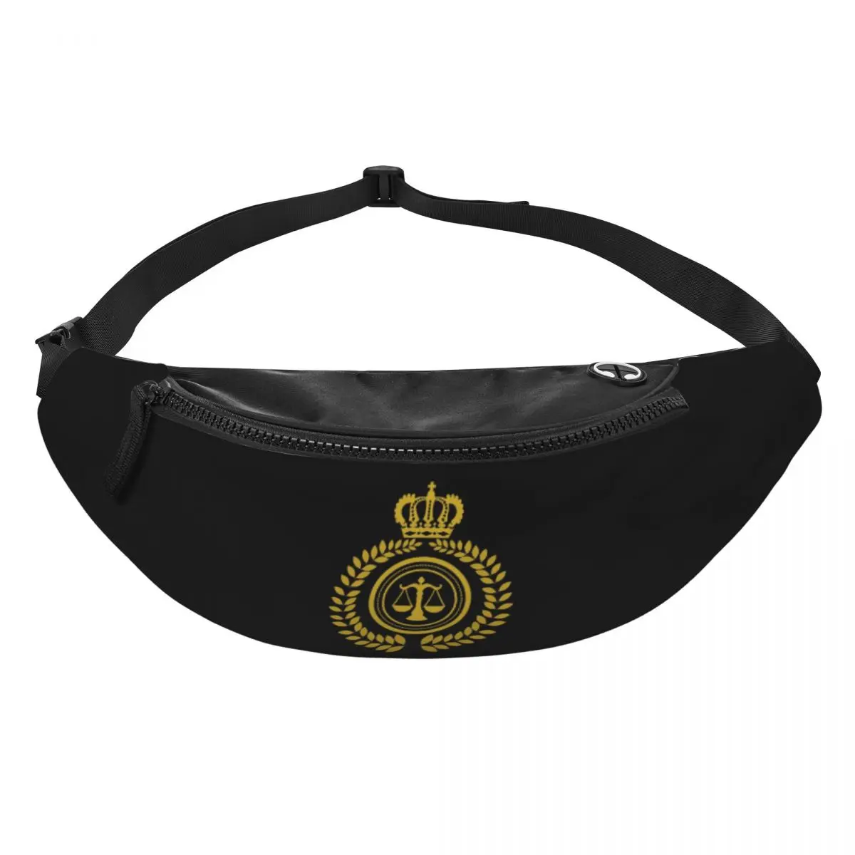 Sac à bandoulière avec Logo Gold Scales Of Justice Law pour avocat, sac de fête légal pour hommes et femmes, sac de taille réglable, pochette de téléphone de voyage et de course