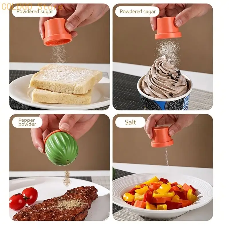 Cactus Condiment Dispenser with Lid Practical  Seasoning Container Unique Kitchen Accessory D0LD