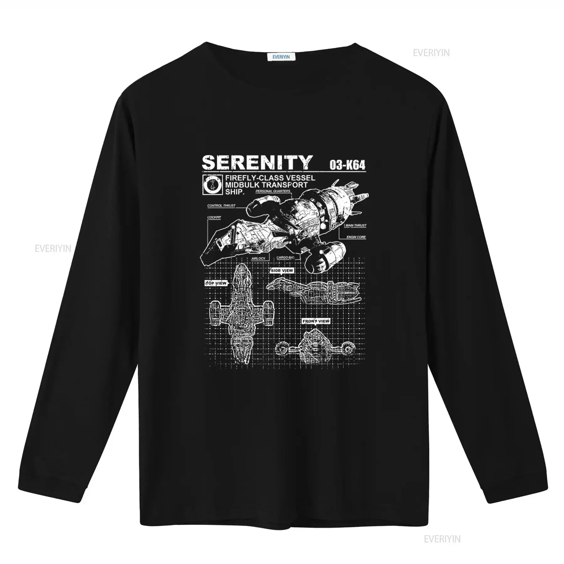 Firefly Serenity Specs T Shirt TV Cult Classic Leaf on The Wind Sci Fi Spaceship Design vintage Washed Versatile Breathable