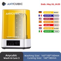ANYCUBIC Wash & Cure 3 For Mars Photon Mono 2 LCD SLA DLP 3D Printer Models UV Rotary Curing Resin Cleaning Machine 2 in 1