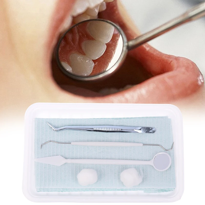 8pcs/Pack Dental Disposable Oral Instrument Case Tray Instrument Case Oral Care Combination Dentist Examination Tools