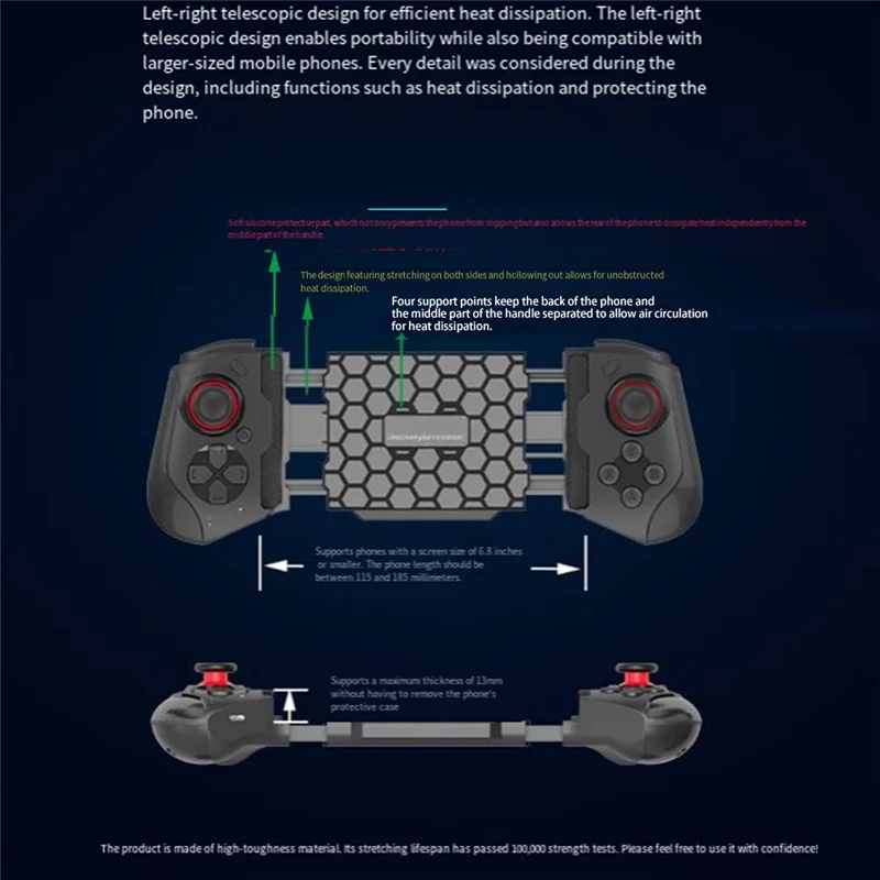 【المنتجات الساخنة】وحدة تحكم لاسلكية بلوتوث غمبد للهاتف المحمول Mocute060 بلوتوث التحكم في الألعاب المحمولة لـ PUBG D3