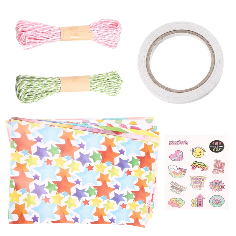 

PA-Rainbow Birthday Wrapping Paper,Kids Gift Recyclable Birthday Women ,for All Gift Wrap Decoration