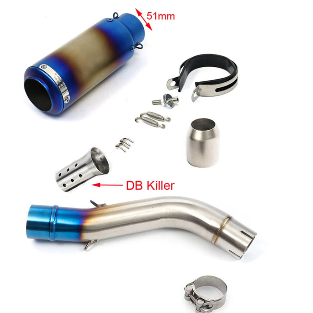 Full System Exhaust Monster Motorcycle Exhaust Middle Link Pipe Muffler Tube 797 2017-2020 For Ducati Scrambler 800 2015-2020