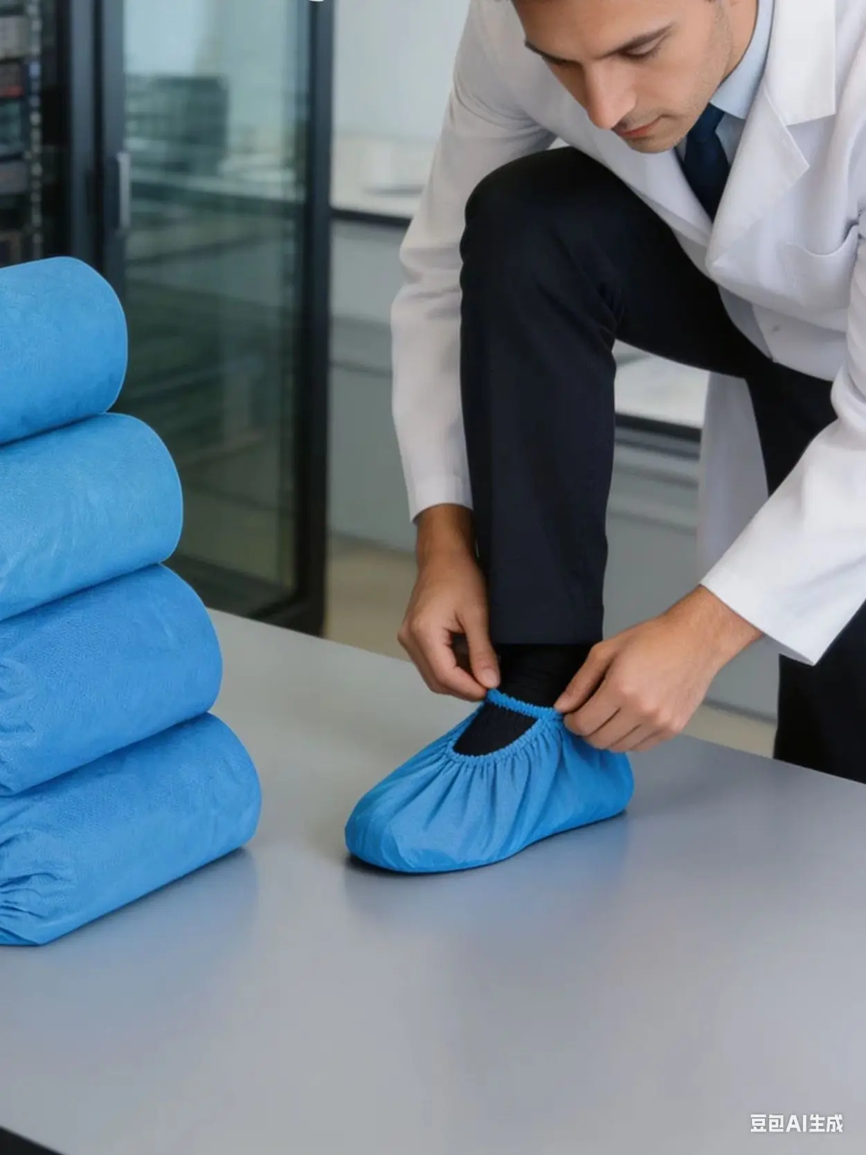 100 Pack Disposable Shoe Covers, Non-slip Thickened Waterproof Booties, One Size Fits Most