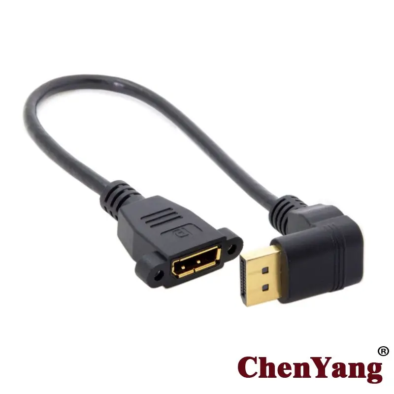 CY CYSM DisplayPort Порт дисплея штекер-гнездо 90 градусов вверх или вниз угловой Удлинительный кабель