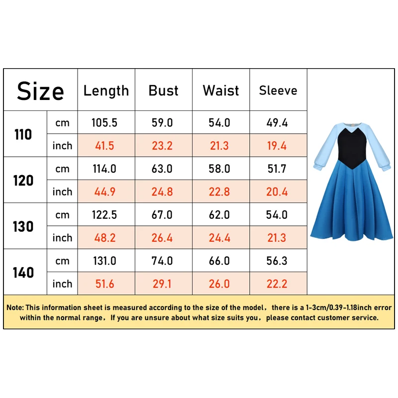 BEAST KINGDOM Disney Ariel Cosplay Costumes The Little Mermaid Blue Princess Dress Corset for Women Ariel Halloween Party Gifts