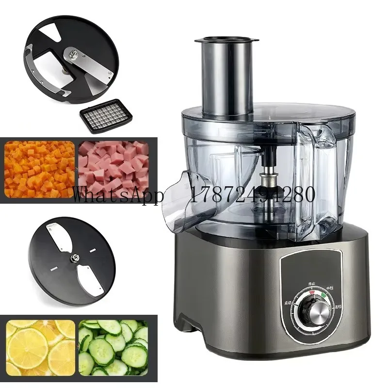 

220V Slicing Dicing Shredding Three-in-one Dicing Machine Multi-functional Fruit Vegetable Commercial Vegetable Cutting Machine