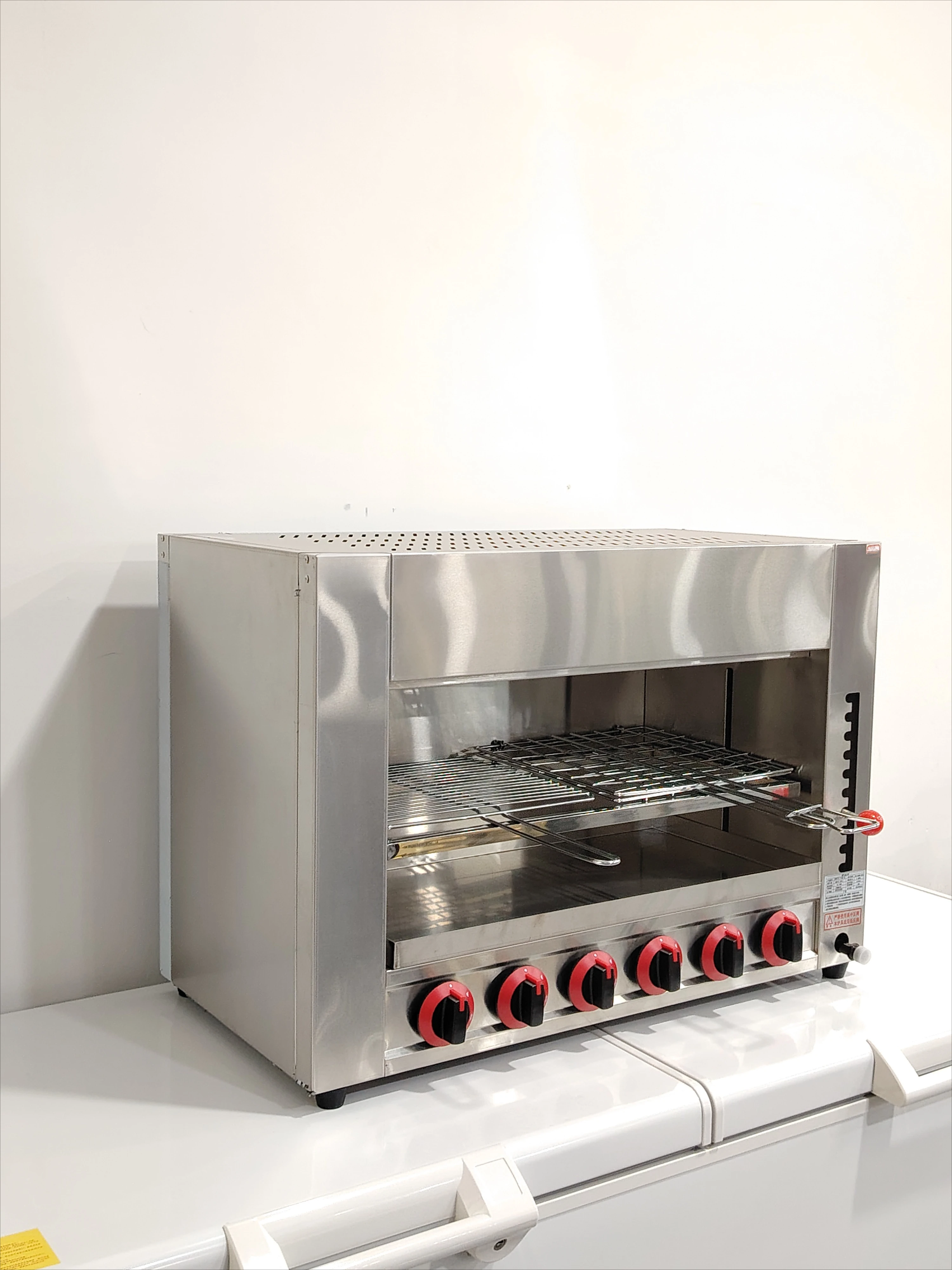 Hot Sale Stainless Steel Commercial Gas Tabletop Type Infrared Salamander BBQ Grill Oven for Kitchen With 6 Burners Machine