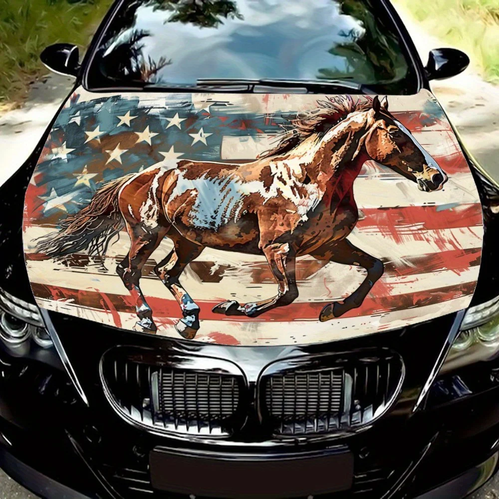 

Starry Spur: The Soul of Freedom Galloping in the Banner Rhyme; Vinyl Car Wraps, Vinyl Car Hood Graphics, Vinylcal Patterns with